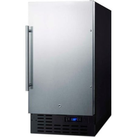 SUMMIT APPLIANCE DIV. Summit 18" Wide Built-In All-Refrigerator, 17-3/4"W x 24"D x 34-1/4"H, 2.7 Cu.Ft FF1843BSS